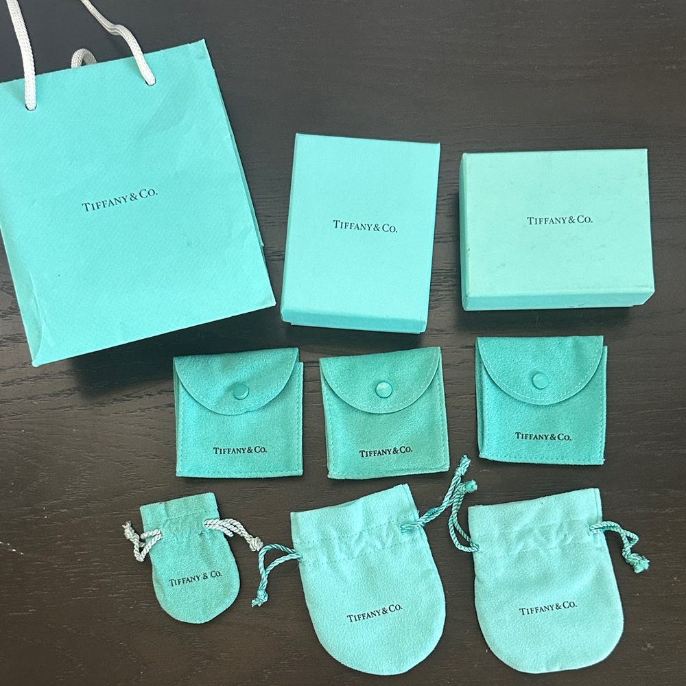 Tiffany & Co. Blue Jewelry Pouches and Boxes